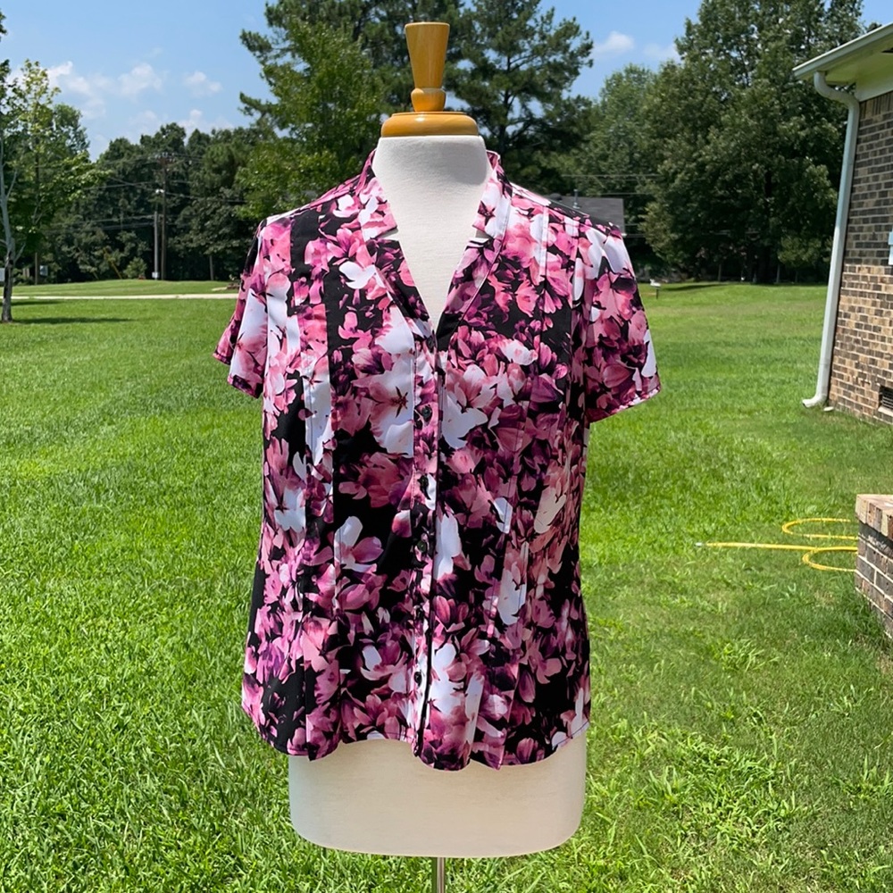 Croft & Barrow Pink Floral Print Top